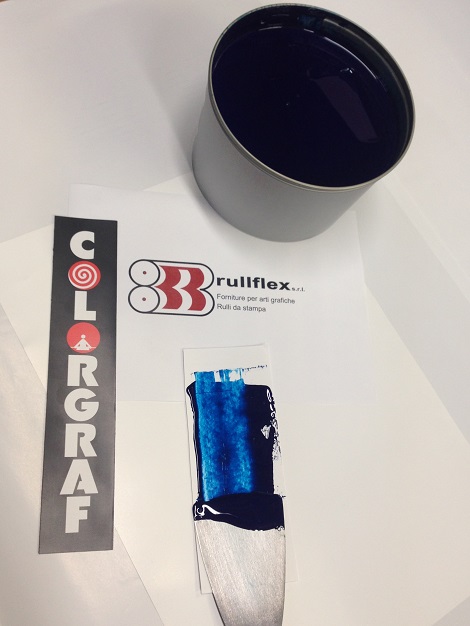 colore blu Colori a Campione Prodotti Chimici arti Grafiche Rulli da stampa rulli industriali Fornitura inchiostri e vernici Fornitura consumabili arti grafiche